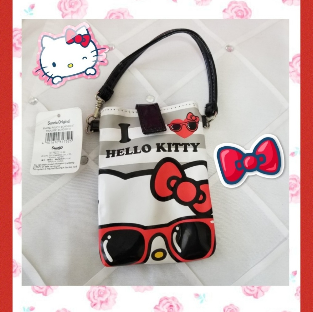 Vintage Rare  Hello Kitty Phone Case Pouch New